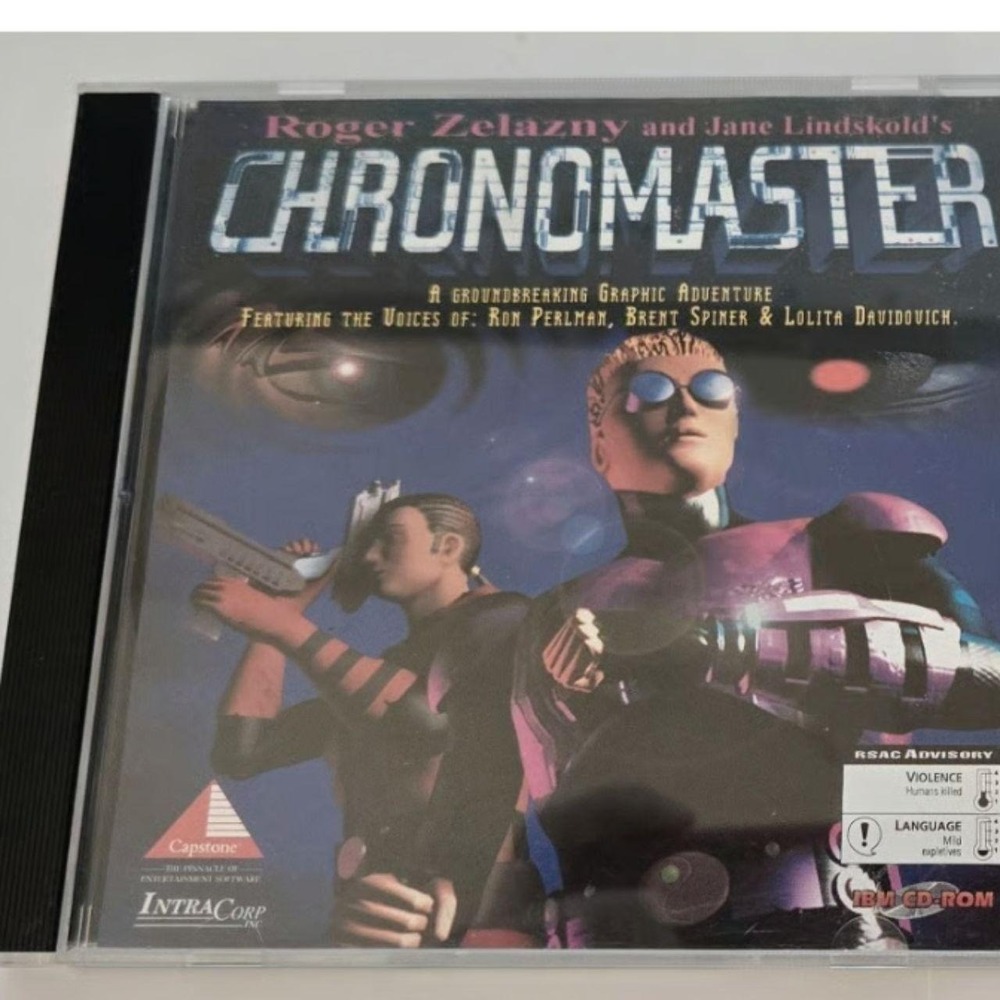 Chronomaster PC Game 1995 Capstone Roger Zelazny Ron Perlman Sci-Fi Adventure